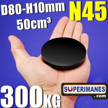 IMÁN NEODIMIO 80x10mm NEGRO
