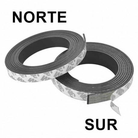 IMÁN ADHESIVO DOS POLOS 12.5 MM.